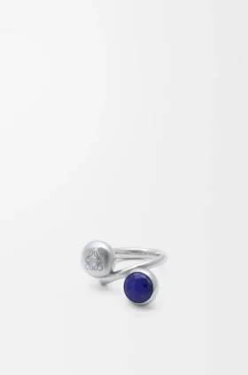 Anel «Anagram Pebble» em prata de lei e lápis-lazúli