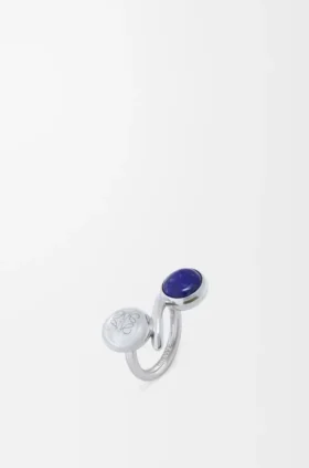 Anel «Anagram Pebble» em prata de lei e lápis-lazúli