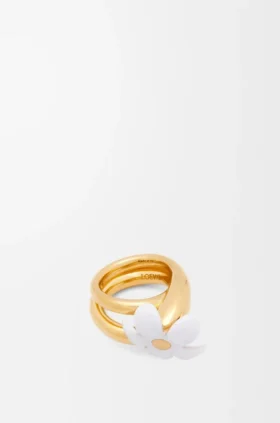 Anel Flor em prata de lei e esmalte