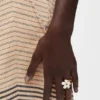 Anel Flor em prata de lei e esmalte Anel Flor em prata de lei e esmalte
