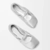 Bailarina «Pebble Soft» em pele de borrego napa laminada Bailarina «Pebble Soft» em pele de borrego napa laminada