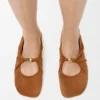 Bailarina «Pebble Soft» em pele de cabra camurçada Bailarina «Pebble Soft» em pele de cabra camurçada