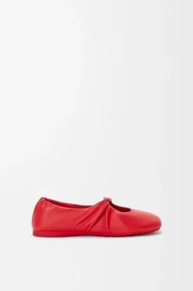 Bailarina «Pebble Soft» em pele de cordeiro napa