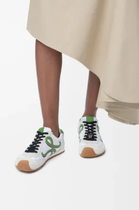 Ballet Runner 2.0 em nylon e pele de bezerro