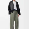 Blusa tipo pijama em pele de borrego napa Blusa tipo pijama em pele de borrego napa