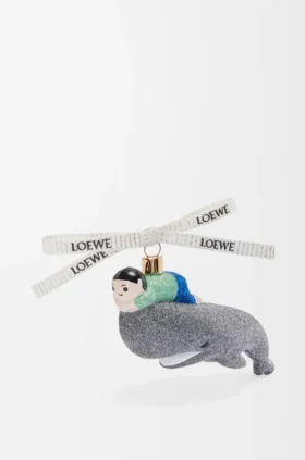 Bola Whale with kid em vidro soprado
