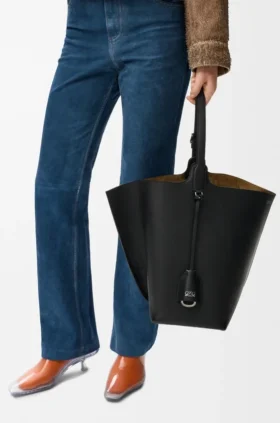 Bolsa Bilbao grande em pele de bezerro lisa