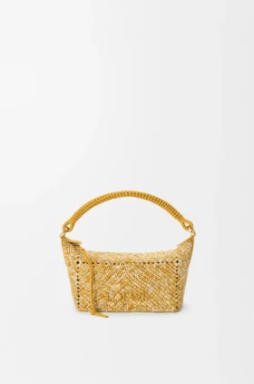 Bolsa Cala Mini em ráfia mesclada