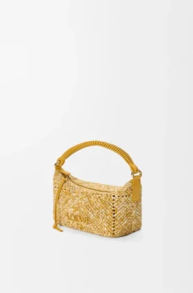 Bolsa Cala Mini em ráfia mesclada