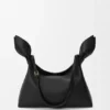 Bolsa de lenço média em pele de bezerro lisa Bolsa de lenço média em pele de bezerro lisa