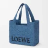 Bolsa Loewe Font Tote de tamanho médio em ráfia Bolsa Loewe Font Tote de tamanho médio em ráfia