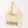 Bolsa Loewe Font Tote de tamanho médio em ráfia Bolsa Loewe Font Tote de tamanho médio em ráfia
