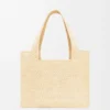 Bolsa Loewe Font Tote de tamanho médio em ráfia Bolsa Loewe Font Tote de tamanho médio em ráfia