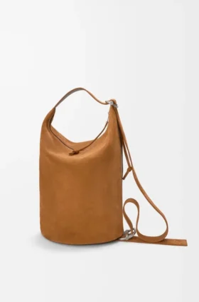 Bolsa «Loop» em pele de bezerro camurçada