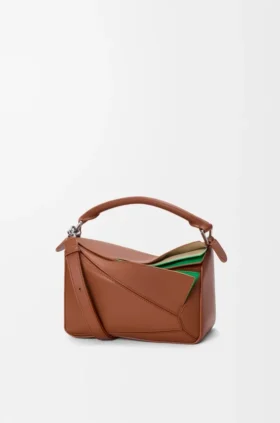 Bolsa pequena «Puzzle» em camadas, em pele de bezerro clássica