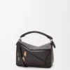 Bolsa pequena Puzzle «Futurist Cat» em pele de bezerro clássica Bolsa pequena Puzzle «Futurist Cat» em pele de bezerro clássica