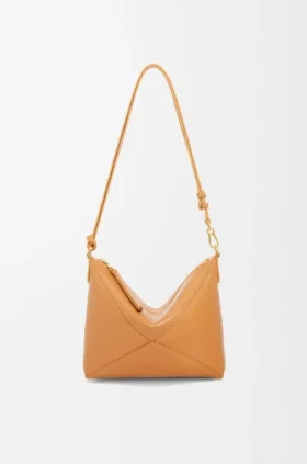 Bolsa Puzzle Fold em pele de bezerro napa brilhante