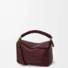 Bolsa Puzzle pequena em pele de bezerro lisa e pele de borrego napa Bolsa Puzzle pequena em pele de bezerro lisa e pele de borrego napa