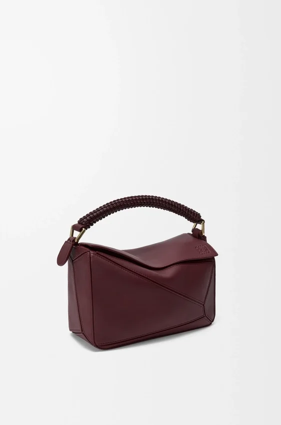 Bolsa Puzzle pequena em pele de bezerro lisa e pele de borrego napa Bolsa Puzzle pequena em pele de bezerro lisa e pele de borrego napa