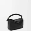 Bolsa Puzzle pequena em pele de bezerro lisa e pele de borrego napa Bolsa Puzzle pequena em pele de bezerro lisa e pele de borrego napa