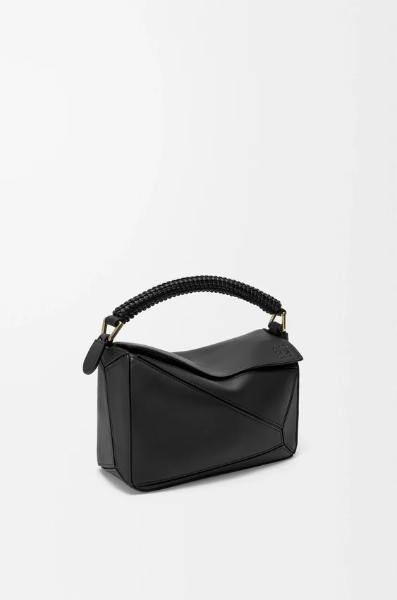 Bolsa Puzzle pequena em pele de bezerro lisa e pele de borrego napa Bolsa Puzzle pequena em pele de bezerro lisa e pele de borrego napa