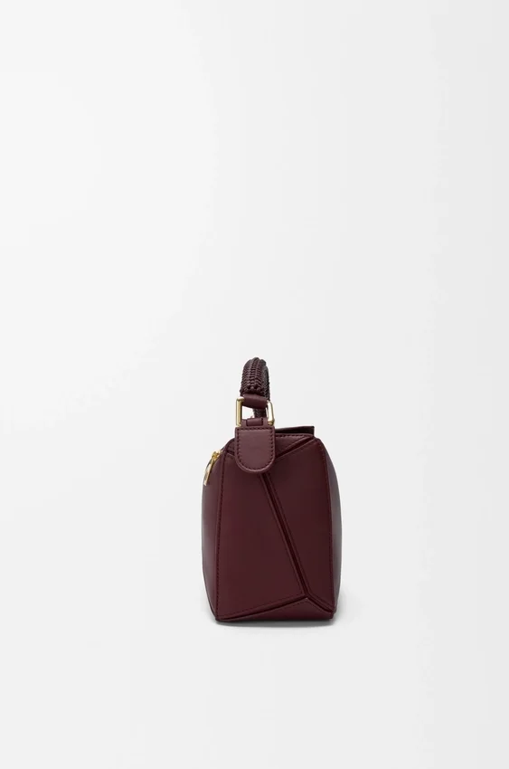 Bolsa Puzzle pequena em pele de bezerro lisa e pele de borrego napa Bolsa Puzzle pequena em pele de bezerro lisa e pele de borrego napa