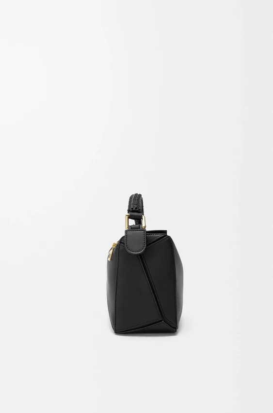 Bolsa Puzzle pequena em pele de bezerro lisa e pele de borrego napa Bolsa Puzzle pequena em pele de bezerro lisa e pele de borrego napa