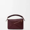 Bolsa Puzzle pequena em pele de bezerro lisa e pele de borrego napa Bolsa Puzzle pequena em pele de bezerro lisa e pele de borrego napa