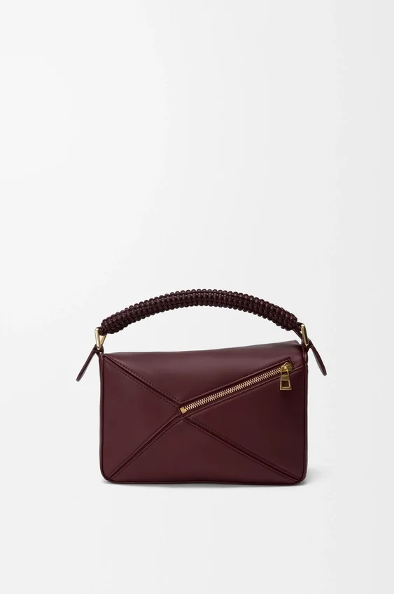 Bolsa Puzzle pequena em pele de bezerro lisa e pele de borrego napa Bolsa Puzzle pequena em pele de bezerro lisa e pele de borrego napa