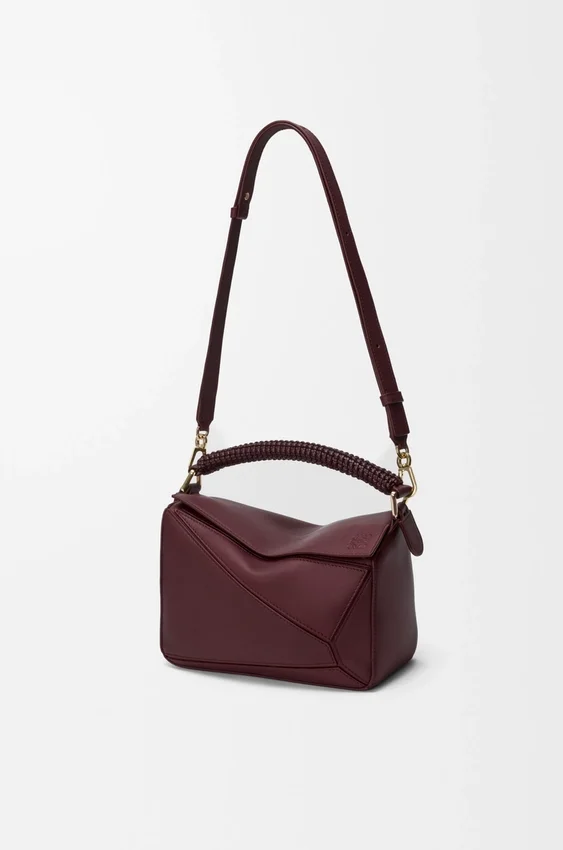 Bolsa Puzzle pequena em pele de bezerro lisa e pele de borrego napa Bolsa Puzzle pequena em pele de bezerro lisa e pele de borrego napa