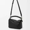 Bolsa Puzzle pequena em pele de bezerro lisa e pele de borrego napa Bolsa Puzzle pequena em pele de bezerro lisa e pele de borrego napa