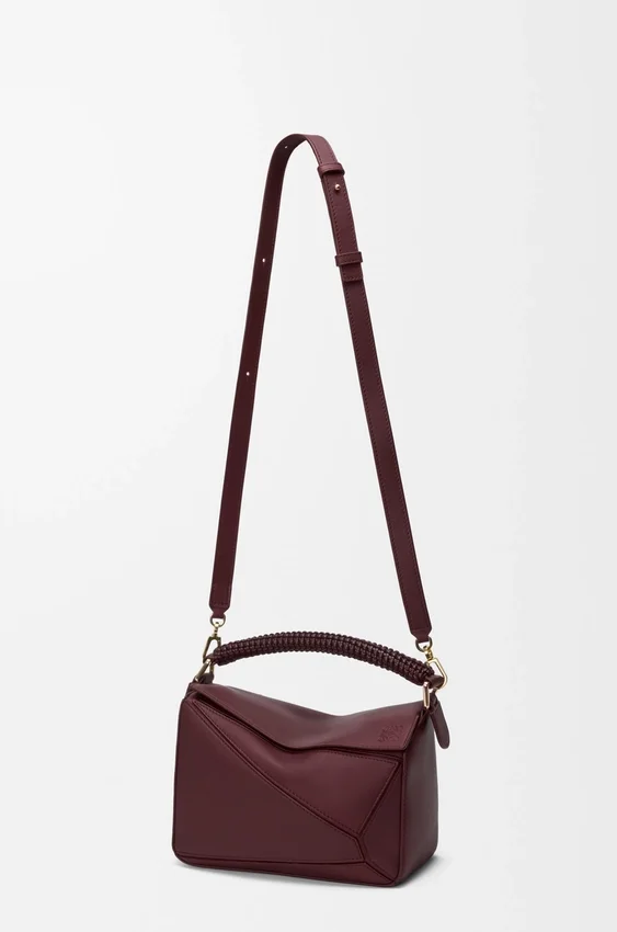 Bolsa Puzzle pequena em pele de bezerro lisa e pele de borrego napa Bolsa Puzzle pequena em pele de bezerro lisa e pele de borrego napa