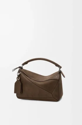 Bolsa Puzzle Pequena Featherlight em nubuck granulado
