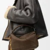 Bolsa Puzzle Pequena Featherlight em nubuck granulado Bolsa Puzzle Pequena Featherlight em nubuck granulado