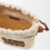 Bolsa quadrada em palha de iraca e pele de bezerro Bolsa quadrada em palha de iraca e pele de bezerro