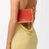 Bolsa Rio em pele de bezerro clássica e ráfia Bolsa Rio em pele de bezerro clássica e ráfia