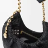 Bolsa Squeeze pequena em pele de bezerro Nappa tecida Bolsa Squeeze pequena em pele de bezerro Nappa tecida