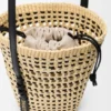 Bolsa trançada em palha de iraca e pele de bezerro Bolsa trançada em palha de iraca e pele de bezerro