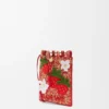 Bolso com cordão «Strawberry» em pele de bezerro clássica e ráfia Bolso com cordão «Strawberry» em pele de bezerro clássica e ráfia