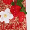 Bolso com cordão «Strawberry» em pele de bezerro clássica e ráfia Bolso com cordão «Strawberry» em pele de bezerro clássica e ráfia