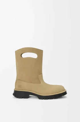 Bota Bobby em pele de bezerro dividida encerada