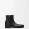Bota de cano curto Bobine em pele de bezerro lisa Bota de cano curto Bobine em pele de bezerro lisa