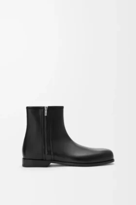 Bota de cano curto Bobine em pele de bezerro lisa