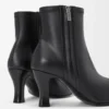 Bota de cano curto Bobine em pele de cordeiro napa Bota de cano curto Bobine em pele de cordeiro napa