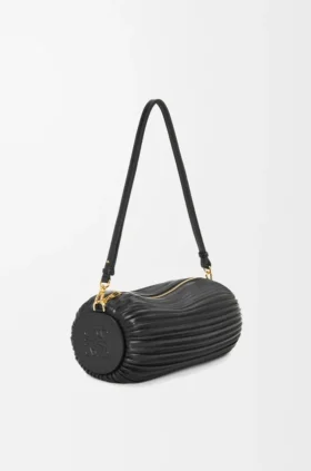 Bracelet Pouch em napa de cordeiro plissada