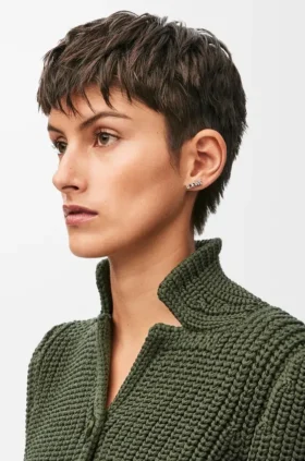 Brinco único Loewe Graphic em prata de lei