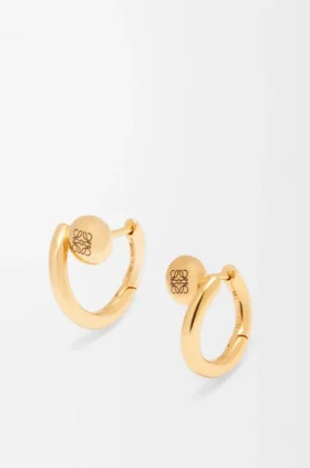 Brincos de argola mini «Pebble» da Anagram em prata de lei