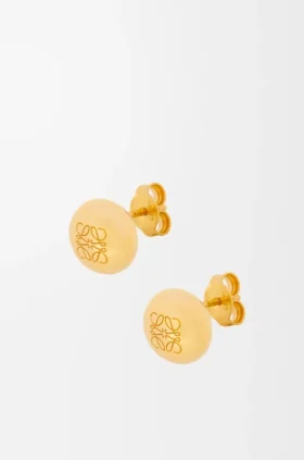 Brincos de botão Anagram Pebble em prata esterlina