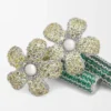 Brincos Flor em prata de lei e cristais Brincos Flor em prata de lei e cristais