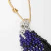 Broche em forma de concha em prata de lei e contas Broche em forma de concha em prata de lei e contas
